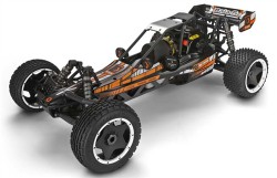 Автомобиль HPI Baja 5B 2WD 1:5 багги 2.4 Ghz бензин черно-оранжевый, RTR