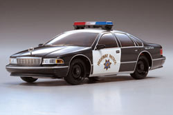 MINI-Z MR-015 Chevrolet Caprice  Police Car, 2WD, 1:27, электро, черная (Kyosho, 30377P)