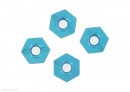 Гайка шестигранная 1/10 Blue Alum 4шт. (Himoto, 122042)