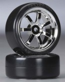 Колесо в зборі 1:10 T-DRIFT 26мм RAYS 57S-PRO хром, 2 шт. (HPI Racing, HPI4739)