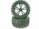 Колесо в сборе 1/10 Truck Tires and Rims Black, 2 шт (Himoto, 31804B)