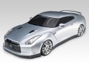 Керований по радіо автомобіль Thunder Tiger Sparrowhawk DX Nissan GT-R R35 1/10 368 мм 4WD 2.4GHz RTR Silver c системою освітлення
