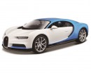 Коллекционный автомобиль Maisto Bugatti Chiron тюнинг 1:24 (бело-голубой)