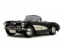 Колекційний автомобіль Maisto Chevrolet Corvette тисяча дев'ятсот п'ятьдесят сім 1:24 (чорний)