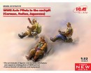 Сборные фигурки ICM Пилоты стран Оси IIМВ в кабинах (германский, итальянский, японский) 1:32 (ICM32111)