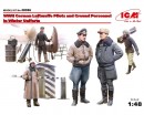 Сборные фигурки ICM Немецкие пилоты и техники Люфтваффе в зимней униформе, IIМВ 1:48 (ICM48086)