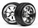 HPI Racing Комплект коліс 1:10 T-GRIP 26mm RAYS 57S-PRO. 7 спиць, диск кольору CHROME. 2 шт. (HPI4738)