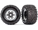 Колеса Traxxas Maxx TSM 17мм в сборе черный матовый хром (8972X)