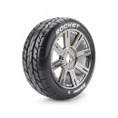 Колеса Louise B-ROCKET Soft для 1/8 Buggy черный хром со спицами 2шт