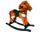 Конячка-качалка Rock my Baby c музикою, коричнева з білим