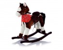 Конячка-качалка Rock my Baby c музикою, темно-коричнева з білим
