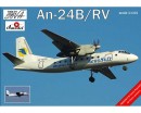 Збірна модель Amodel Пасажирський авіалайнер Antonov An-24B/RV Ukrainian airlines 1:144 (AMO1464-01)