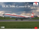 Сборная модель Amodel Пассажирский самолет D.H.106 Comet-4C 1:144 (AMO1477)