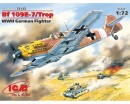 Сборная модель ICM Немецкий истребитель Messerschmitt Bf 109E-7/Trop, IIМВ 1:72 (ICM72133)
