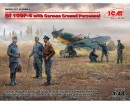 Збірна модель ICM Bf 109F-4 з німецьким наземним персоналом 1:48 (ICM48805)
