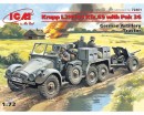 Сборная модель ICM Немецкий легкий тягач Krupp L2H143 Kfz.69 с пушкой Pak-36, IIМВ 1:72 (ICM72461)