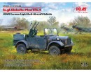 Сборная модель ICM Немецкий легкий автомобиль le.gl.Einheitz-Pkw Kfz.4 с зенитной установкой, IIМВ 1:35 (ICM35584)
