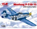 Сборная модель ICM Американский истребитель Mustang P-51D-15, IIМВ 1:48 (ICM48151)