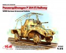 Сборная модель ICM Немецкий бронеавтомобиль Panzerspahwagen P 204(f) железнодорожный, IIМВ 1:35 (ICM35376)