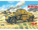 Сборная модель ICM Немецкий легкий бронеавтомобиль Sd.Kfz.222, IIМВ 1:72 (ICM72411)
