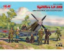 Збірна модель ICM Spitfire LF.IXE з радянськими пілотами та техніками 1:48 (ICM48802)