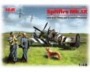 Збірна модель ICM Spitfire Mk.IX з пілотами та техніками ВПС Великобританії 1:48 (ICM48801)