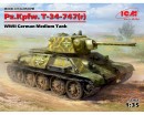 Збірна модель ICM Німецький середній танк Pz.Kpfw. T-34-747(r), IIСВ 1:35 (ICM35370)