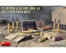 Збірна модель MiniArt Снаряди із ящиками для 75-мм танкових знарядь Kw.K. 42 та Kw.k. 1:35 (MA35381)