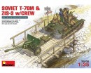 Сборная модель MiniArt Cоветский танк Т-70М с пушкой ЗИС-3 и экипажем 1:35 (MA35056)