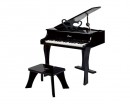 Чорне фортепіано зі стільчиком