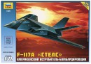 Збірна модель Зірка американський винищувач-бомбардувальник «F-117A» Стелс 1:72