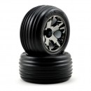 Колеса Traxxas Alias Ribbed All Star (передние, черный, хром, 2 шт)