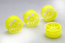 Диски 5 спиць, жовті. Для моделей масштабу 1:10 з кузовом шириною 200 мм (PROTECH, T0660.081)