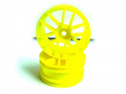 Диски 1:10 - Yellow Spoke Wheel Rims, 2шт (Himoto, 02018Y)
