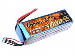 Аккумулятор Gens Ace 14.8V 4000mah 4S1P 25~50C Softcase (B-25C-4000-4S1P)