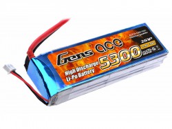 Аккумулятор Gens Ace 7.4V 5300mah 2S1P 30~60C Softcase (B-30C-5300-2S1P)