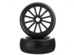 Колесо в сборе 1/8 Buggy Black Rim & Tire Complete, 2 шт (Himoto, 821003B)