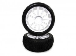 Колесо в сборе 1/8 Buggy White Rim & Tire Complete, 2 шт (Himoto, 821003W)