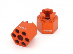 HPI87075 Алюмінієвий шестигранний концентратор 4 мм офсетний помаранчевий (2)