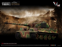Коллекционная модель танка VSTank German Tiger I 1:24 LP (Green Camouflage)