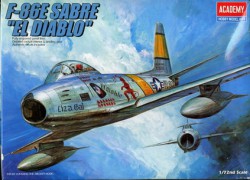 Збірна модель винищувача Academy F-86E SABRE в масштабі 1/72 (+1681)
