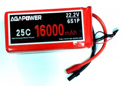 Акумулятор AGA POWER Li-Po 16000mAh 22.2V 6S 25C Softcase