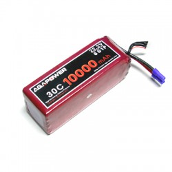 Акумулятор AGA POWER Li-Po 10000mAh 22.2V 6S 30C Softcase 62x57x165mm T-Plug