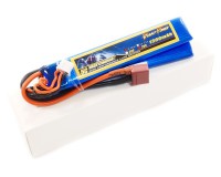 Аккумулятор для страйкбола Dinogy Li-Pol 7.4V 2S 1300mAh 25C 2 лепестка 7.5х20х103мм T-Plug