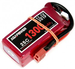 Аккумулятор Li-Po Aga Power Softcase T-Plug 11,1V 3S (1300 mAh 25C) (AGA25-1300-3S-S)