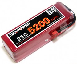 Аккумулятор Li-Po Aga Power Softcase T-Plug 22,2V 6S (5200 mAh 25C) (AGA25-5200-6S-S)
