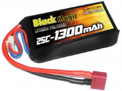 Аккумулятор Black Magic 11,1В (3S) 1300mAh Деканська заглушка LiPo 25C Soft Case