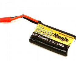 Аккумулятор Black Magic 3,7В (1S) 700mAh JST-BEC штекер LiPo 35C М'який чохол (для LaTrax ALIAS)