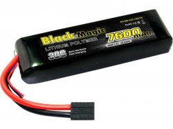 Аккумулятор Black Magic 7,4В (2S) 7600mAh Traxxas штекер LiPo 30C М'який чохол для TRAXXAS