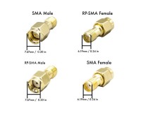 Антений кабель 7 см (MMCX - SMA F)